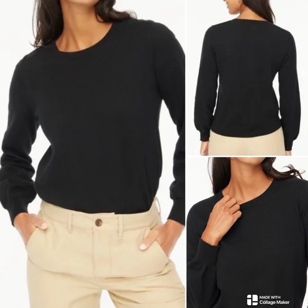 J. Crew lightweight puff sleeve sweater